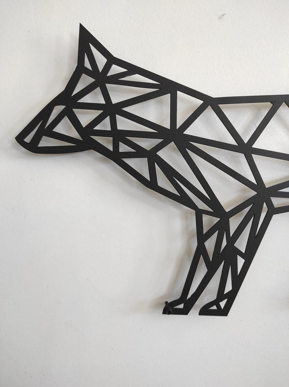 Geometric Fox Metal Wall Art