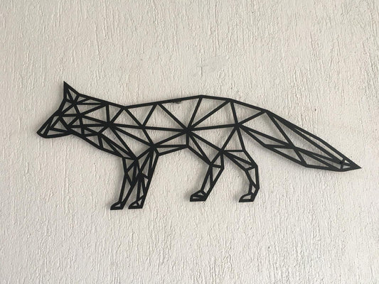 Geometric Fox Metal Wall Art - MAIA HOMES