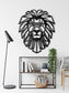 Geometric Lion Head Metal Wall Decor