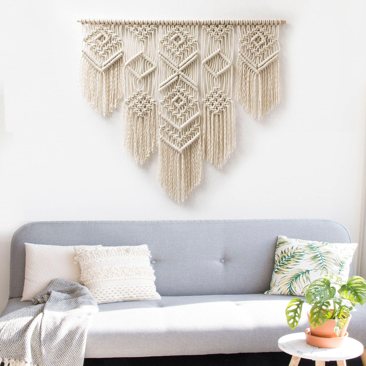 Geometric Macrame Wall Hanging - "ISA"