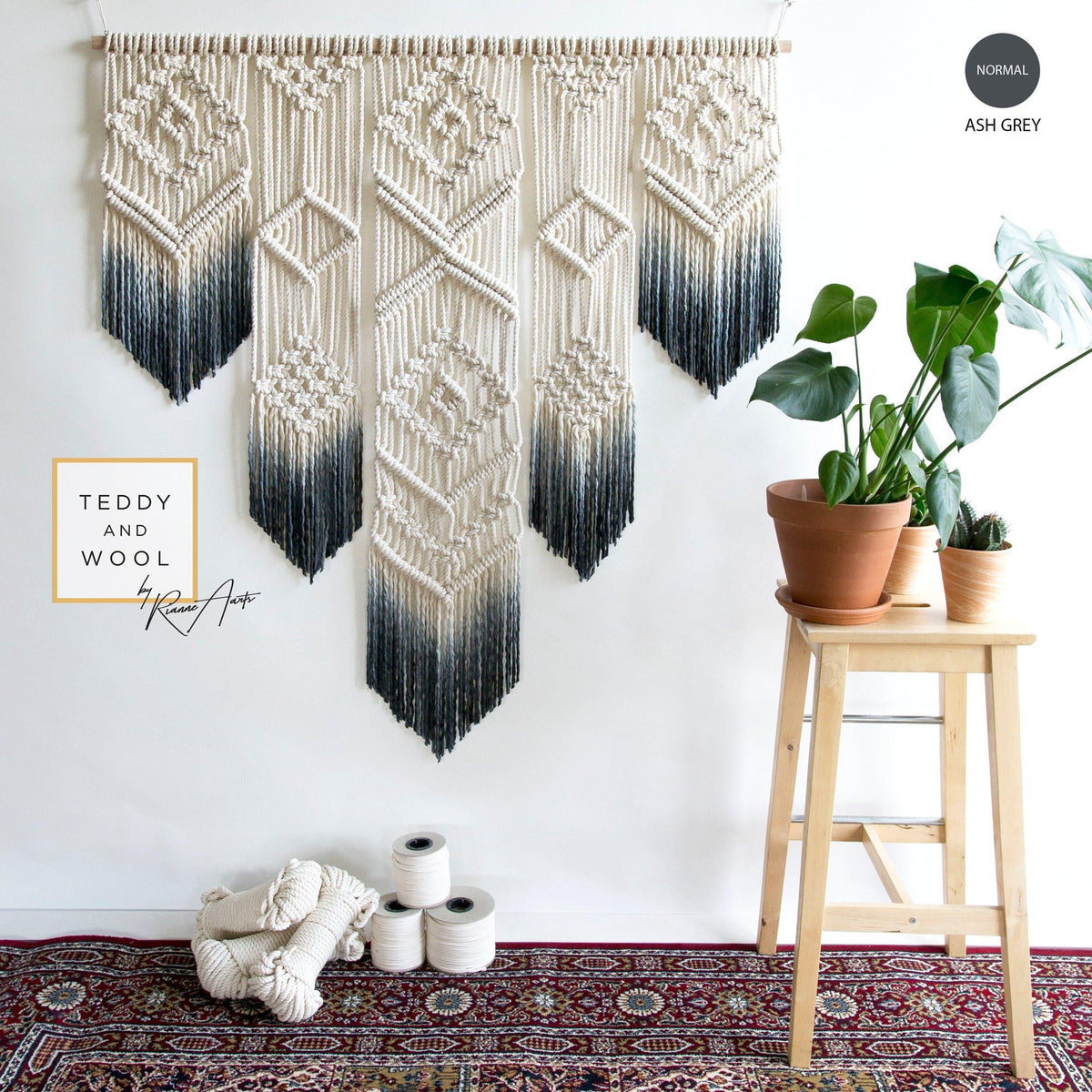 Geometric Macrame Wall Hanging - "ISA"