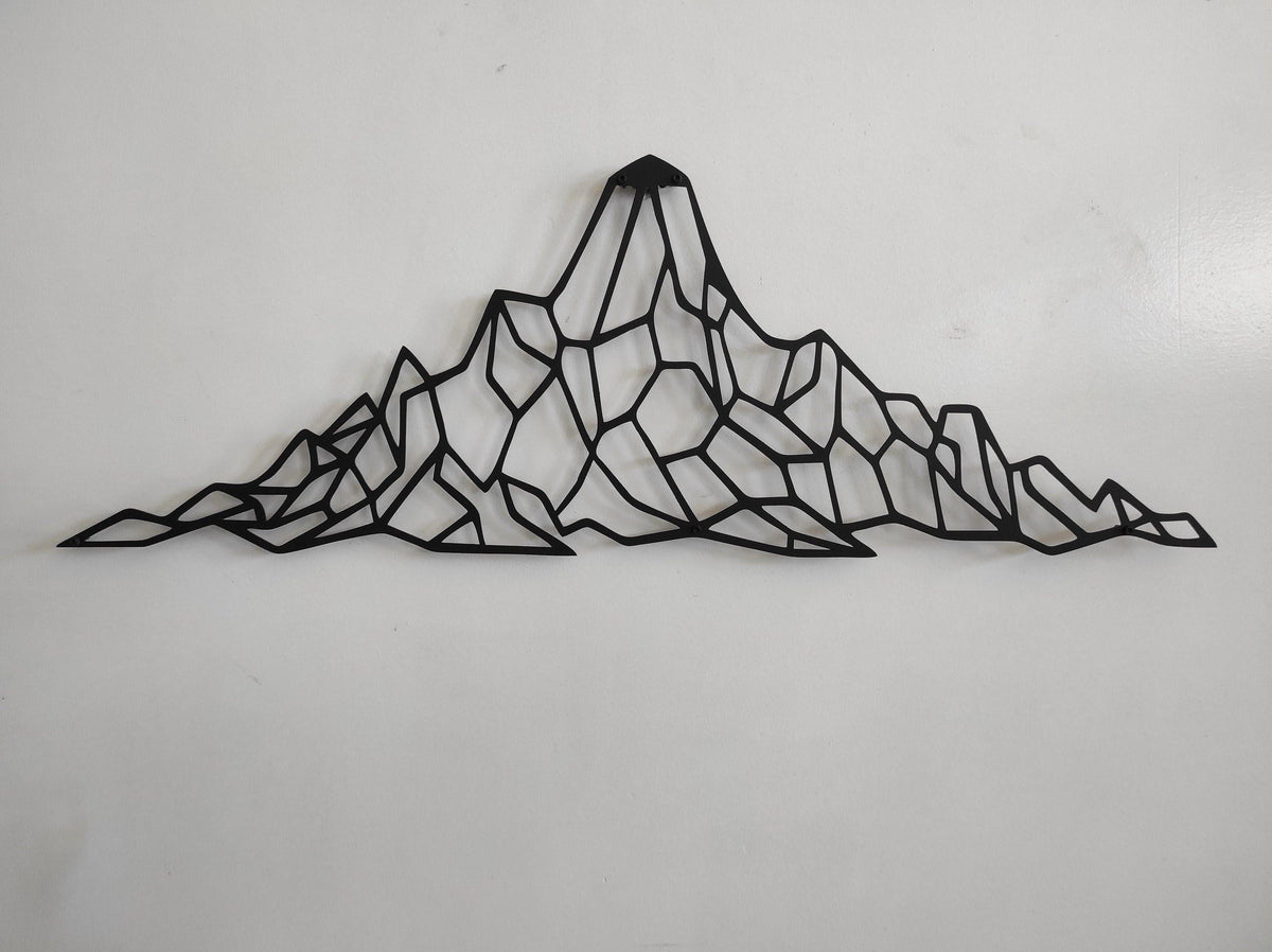 Geometric Mountain Metal Wall Art