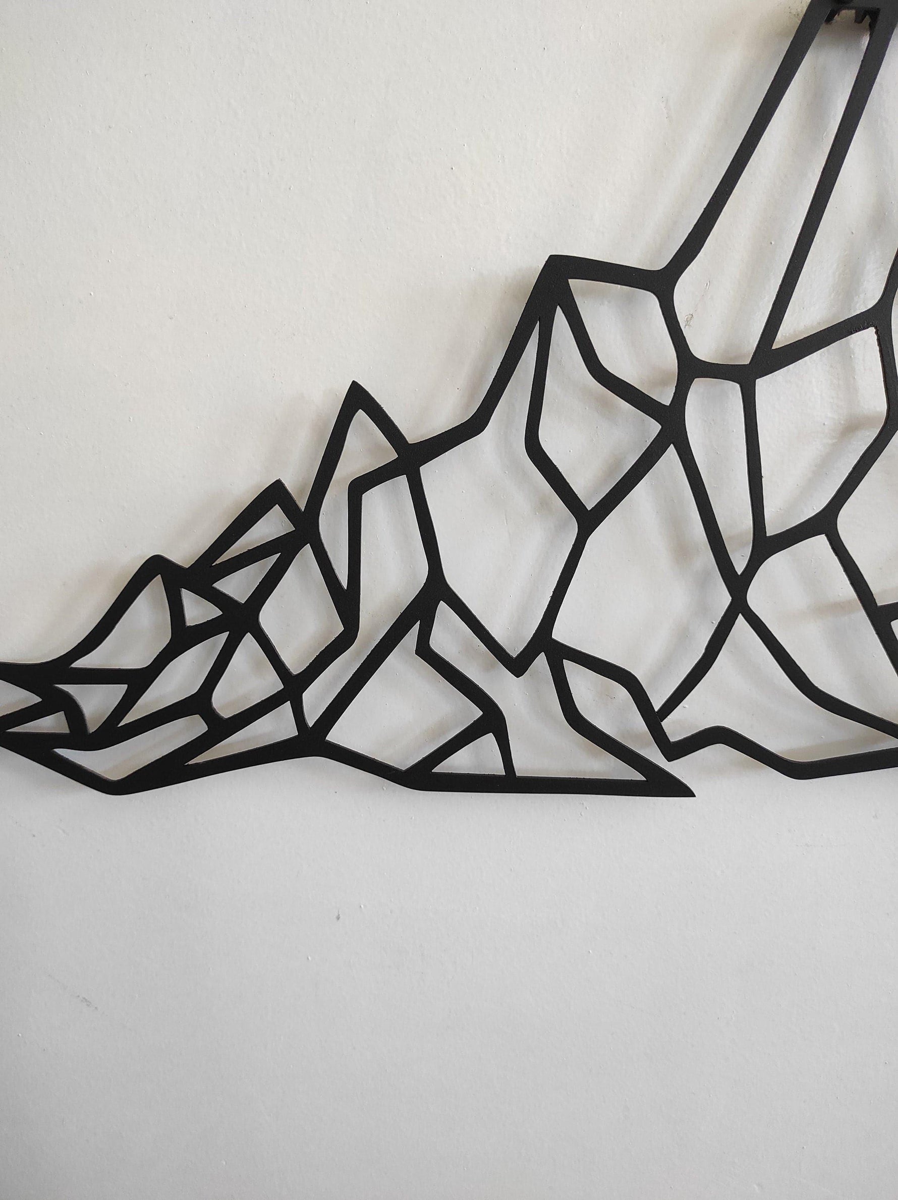 Geometric Mountain Metal Wall Art