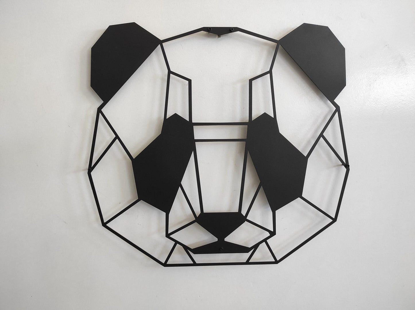 Geometric Panda Head Metal Wall Hanging Decor - MAIA HOMES