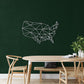 Geometric USA Map Metal Wall Art - MAIA HOMES