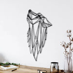 Geometric Wolf Head Metal Wall Decor