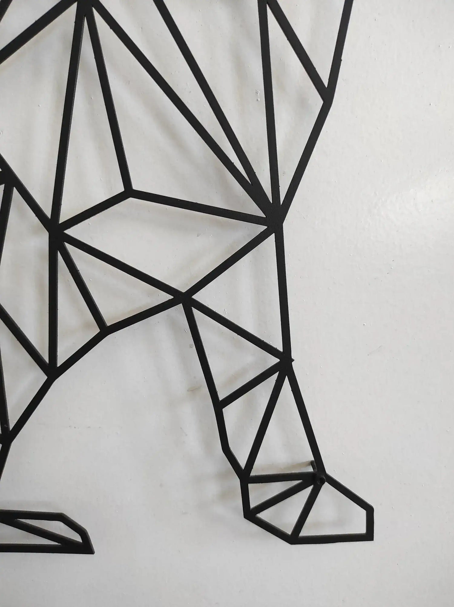 Geometric Wolf Metal Wall Decor