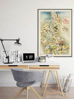 Germany Gastronomy Map Print| Dining and Wining in Germany