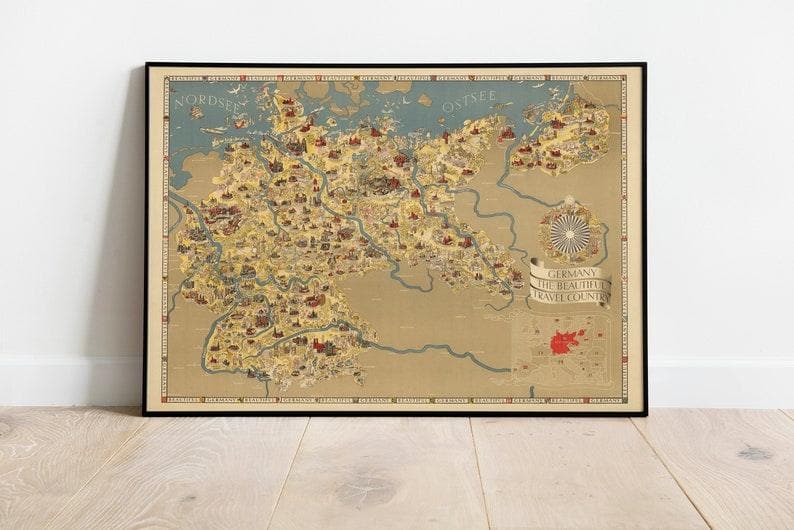 Germany Map Print| Art History