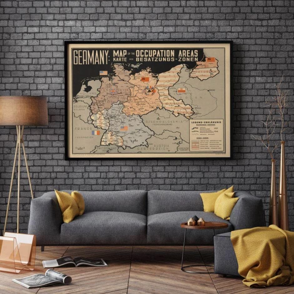 Germany World War 2 Map Poster Print - MAIA HOMES