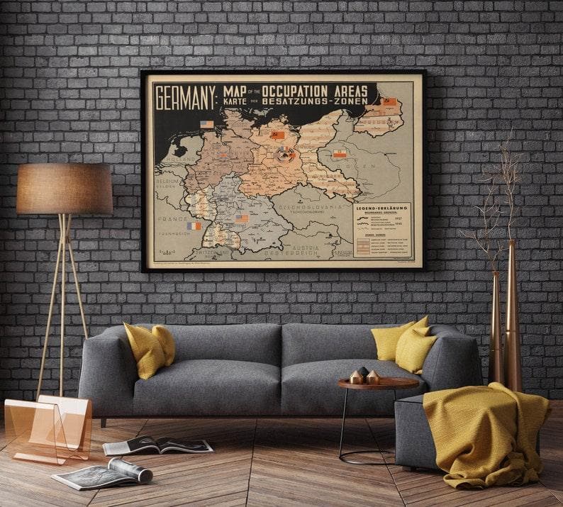 Germany World War 2 Map Print| Poster Print