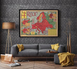 Germany World War 2 Map Print| Poster Print