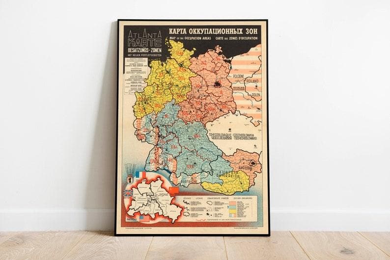 Germany World War 2 Map Print| Poster Print