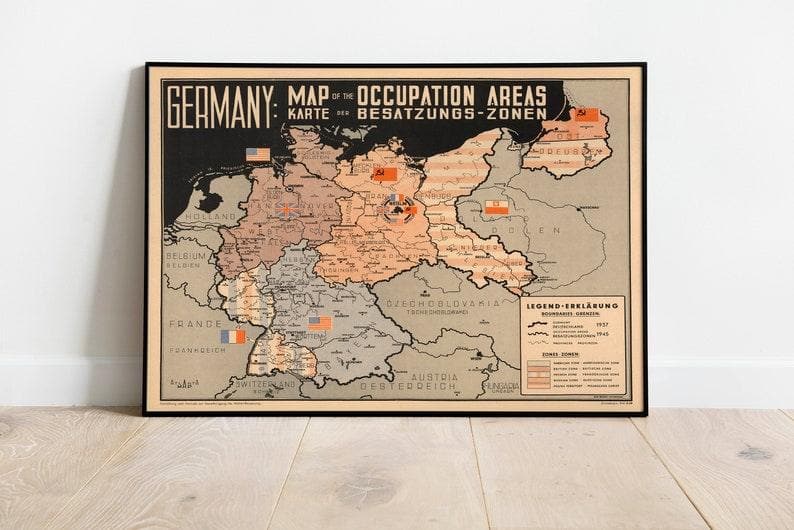 Germany World War 2 Map Print| Poster Print