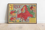 Germany World War 2 Map Print| Poster Print