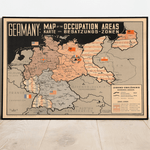 Germany World War 2 Map Wall Poster Print