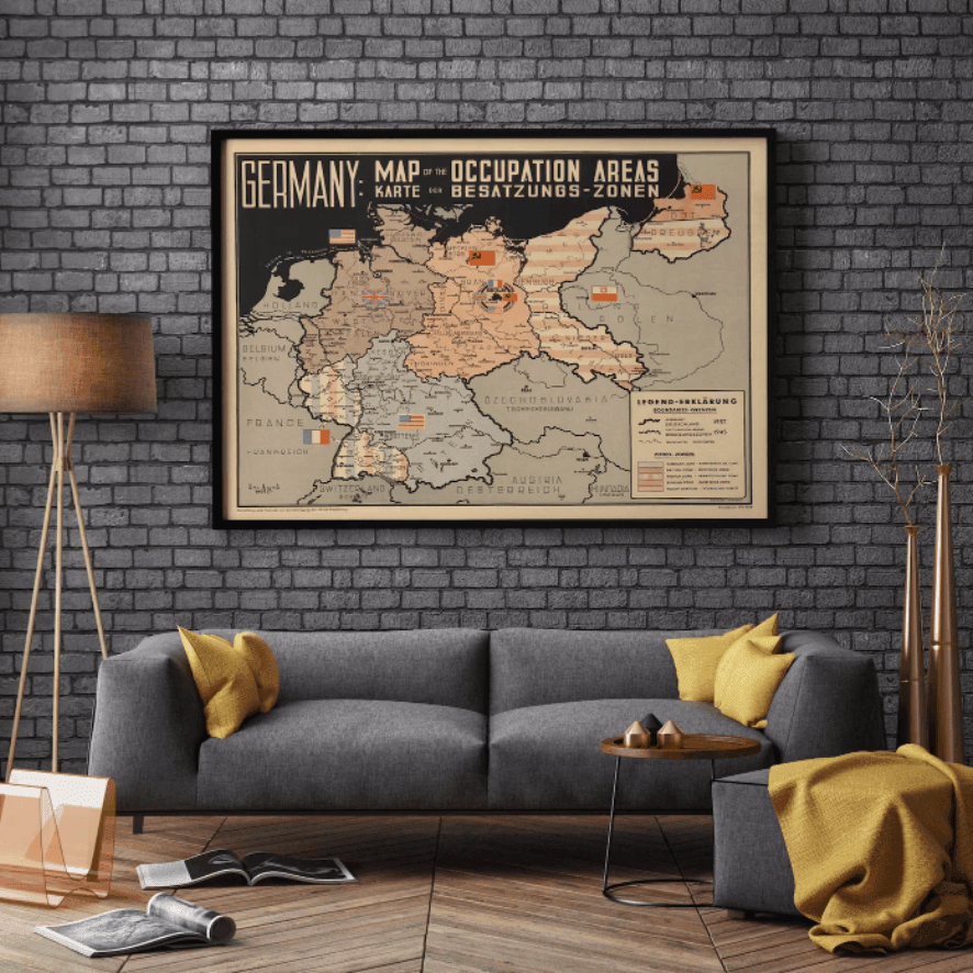 Germany World War 2 Map Wall Poster Print