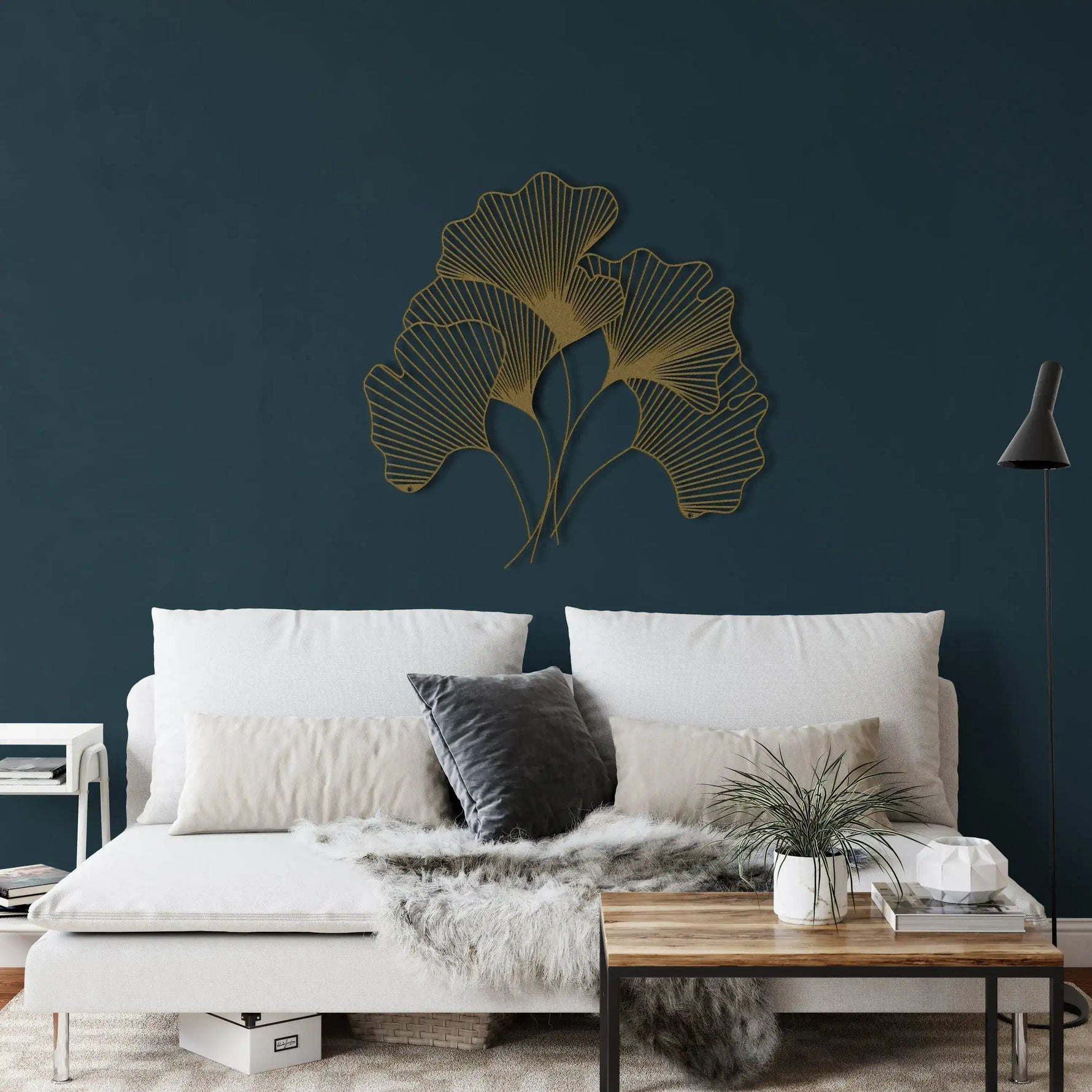 Gingko Bilbao Leaves Metal Wall Hanging Decor