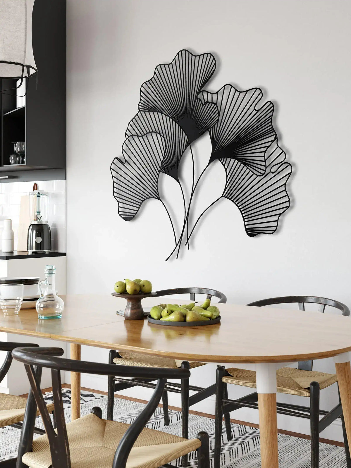 Gingko Bilbao Leaves Metal Wall Hanging Decor