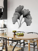 Gingko Bilbao Leaves Metal Wall Hanging Decor