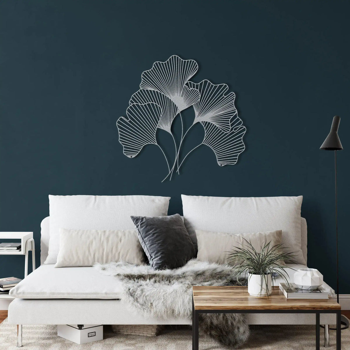 Gingko Bilbao Leaves Metal Wall Hanging Decor