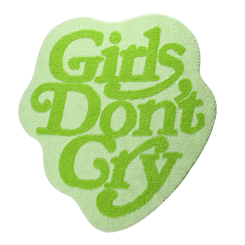 Girls Don't Cry Green Hand Tufted Wool Rug - MAIA HOMES