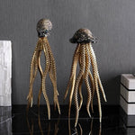 Glam Octopus and Jellyfish Marine Sculpture