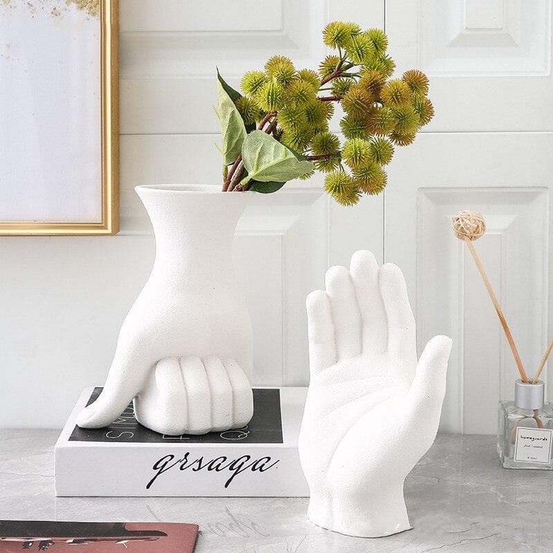 Glam Palm and Hand Figurine Vase