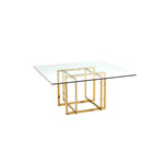 Glam Square Glass Dining Table Default Title