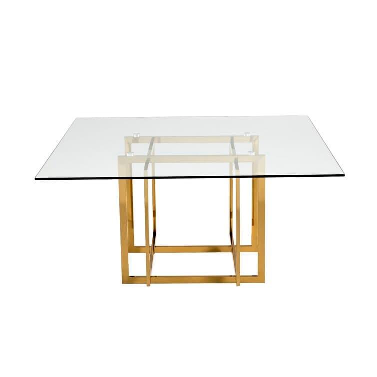 Glam Square Glass Dining Table