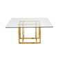 Glam Square Glass Dining Table - MAIA HOMES