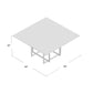 Glam Square Glass Dining Table - MAIA HOMES