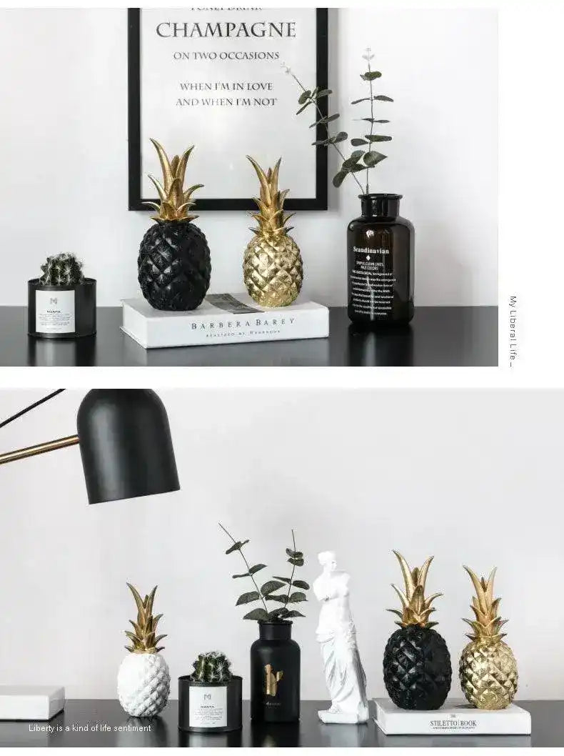Glamorous Tropical Pineapple Table Decor
