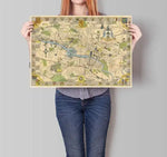 Glasgow City Map Wall Print| Framed Map Wall Decor