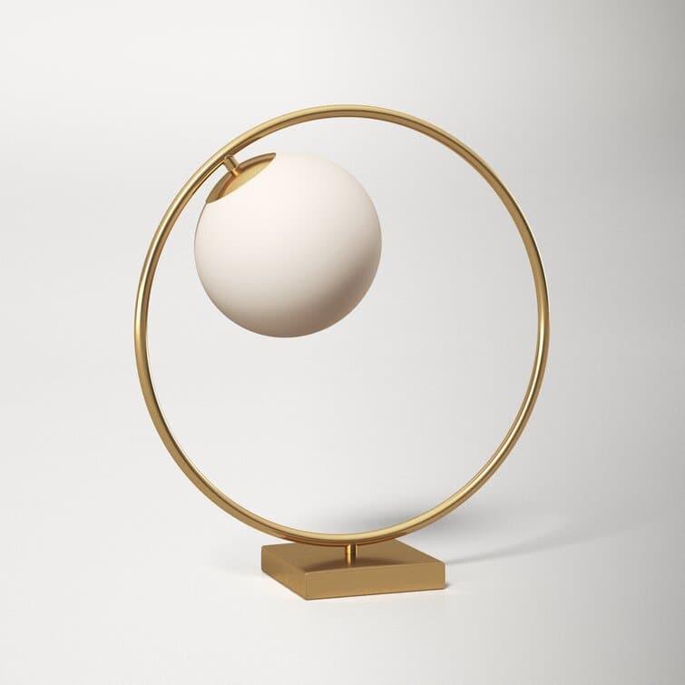 Globe Round Brass Table Lamp