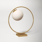 Globe Round Brass Table Lamp