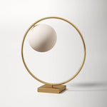 Globe Round Brass Table Lamp