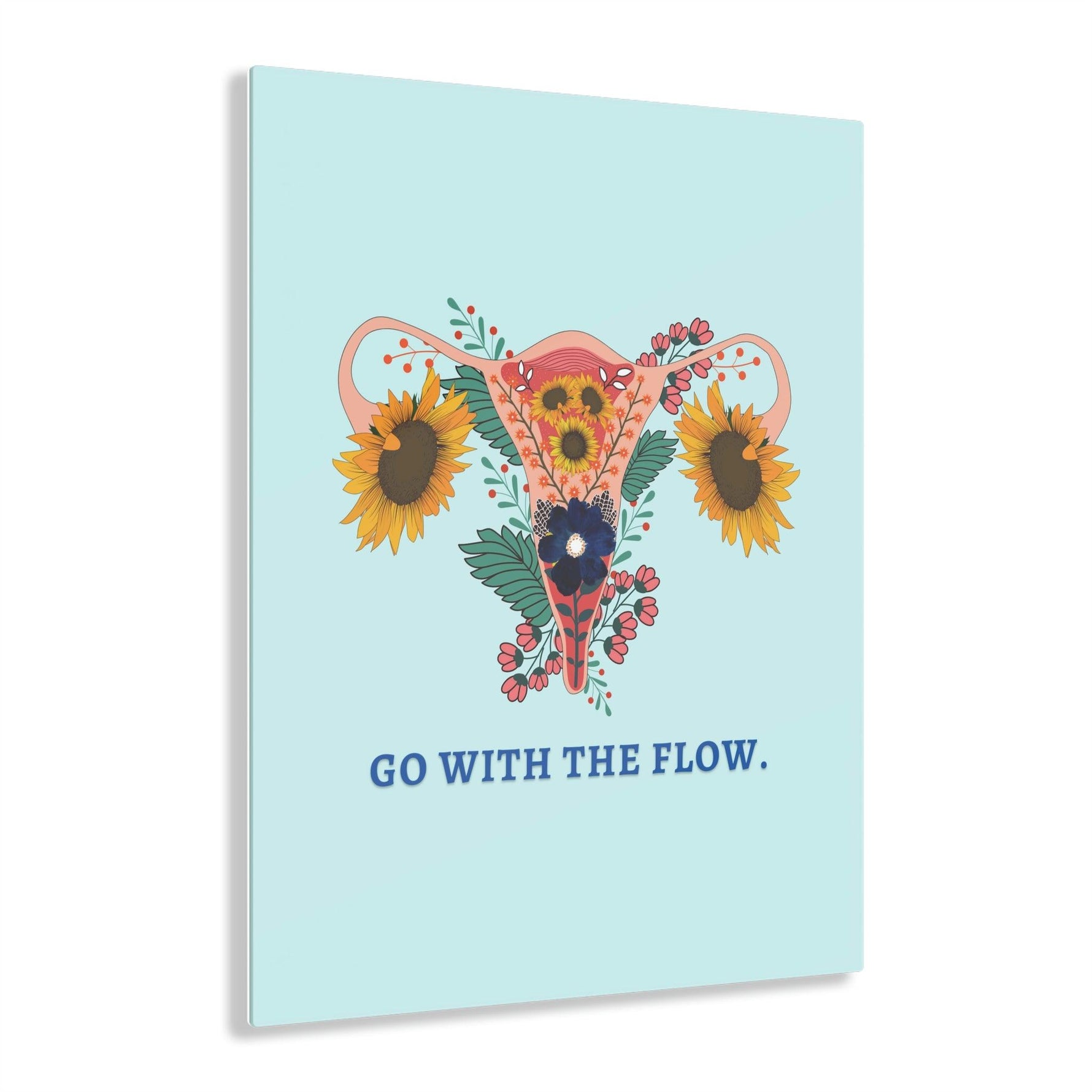 Go with the Flow Feminine Acrylic Prints 16" x 20" (Vertical) Glossy