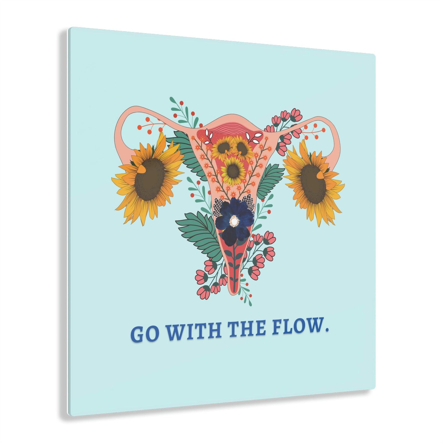 Go with the Flow Feminine Acrylic Prints 12″ x 12″ (Square) Glossy