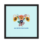 Go with the Flow Feminine Poster Wall Art 24″ x 24″ (Square) Semi Glossy