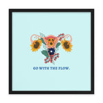 Go with the Flow Feminine Poster Wall Art 30″ x 30″ (Square) Semi Glossy