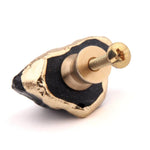 Gold and Black Obsidian Crystal Cabinet Door Knob