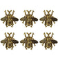 Gold Bumble Honey Bee Napkin Rings - 6 Pcs