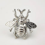 Gold Bumble Honey Bee Napkin Rings - 6 Pcs One Size Silver