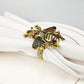 Gold Bumble Honey Bee Napkin Rings - 6 Pcs