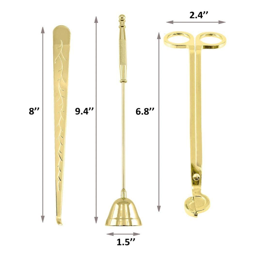 Gold Candle Wick Trimmer Set