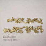 Gold Cherry Blossom Tree Branch Door Knob Handles - Set of 2