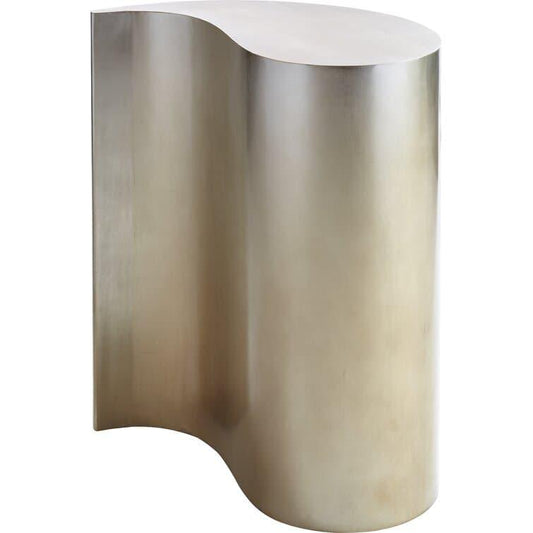 Gold Classic Quote Leaf End Table - MAIA HOMES