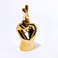 Gold Crossed Finger Decorative Figure - MAIA HOMES