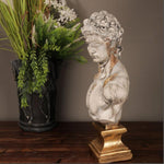 Gold Dripping Michelangelo David Bust 17" Sculpture